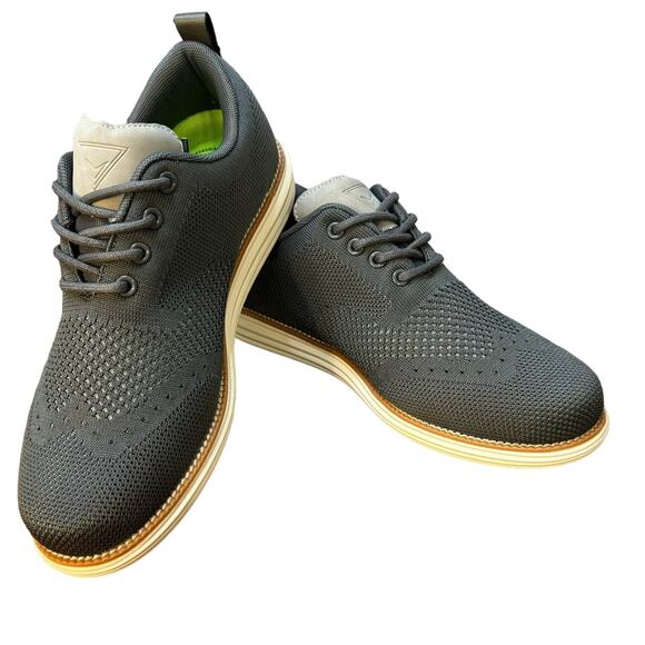 Vance Co. Men's Ezra Grey Knit Wingtip Oxford Tru Comfort Foam Size 7 Wide New - Picture 1 of 13